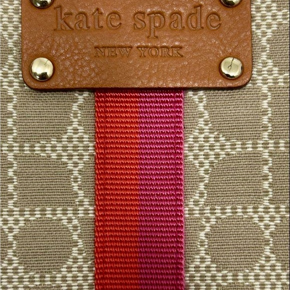 Kate Spade Noel Stevie Shoulder Bag with Pink and Orange Accent Stripes - Picture 4 of 5